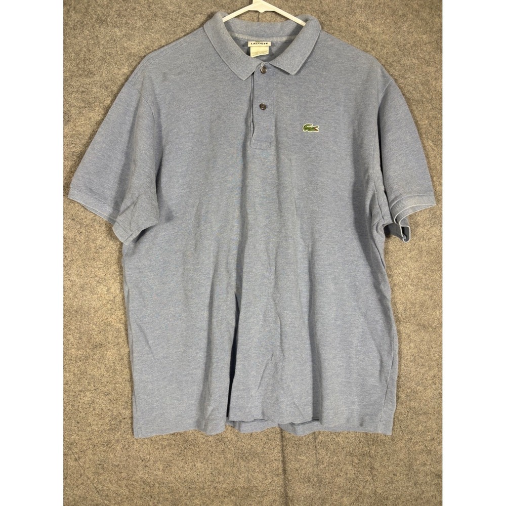 Lacoste Mens Short Sleeve Pique Polo Shirt Light Blue Cotton Size 7 XXL 5191L
